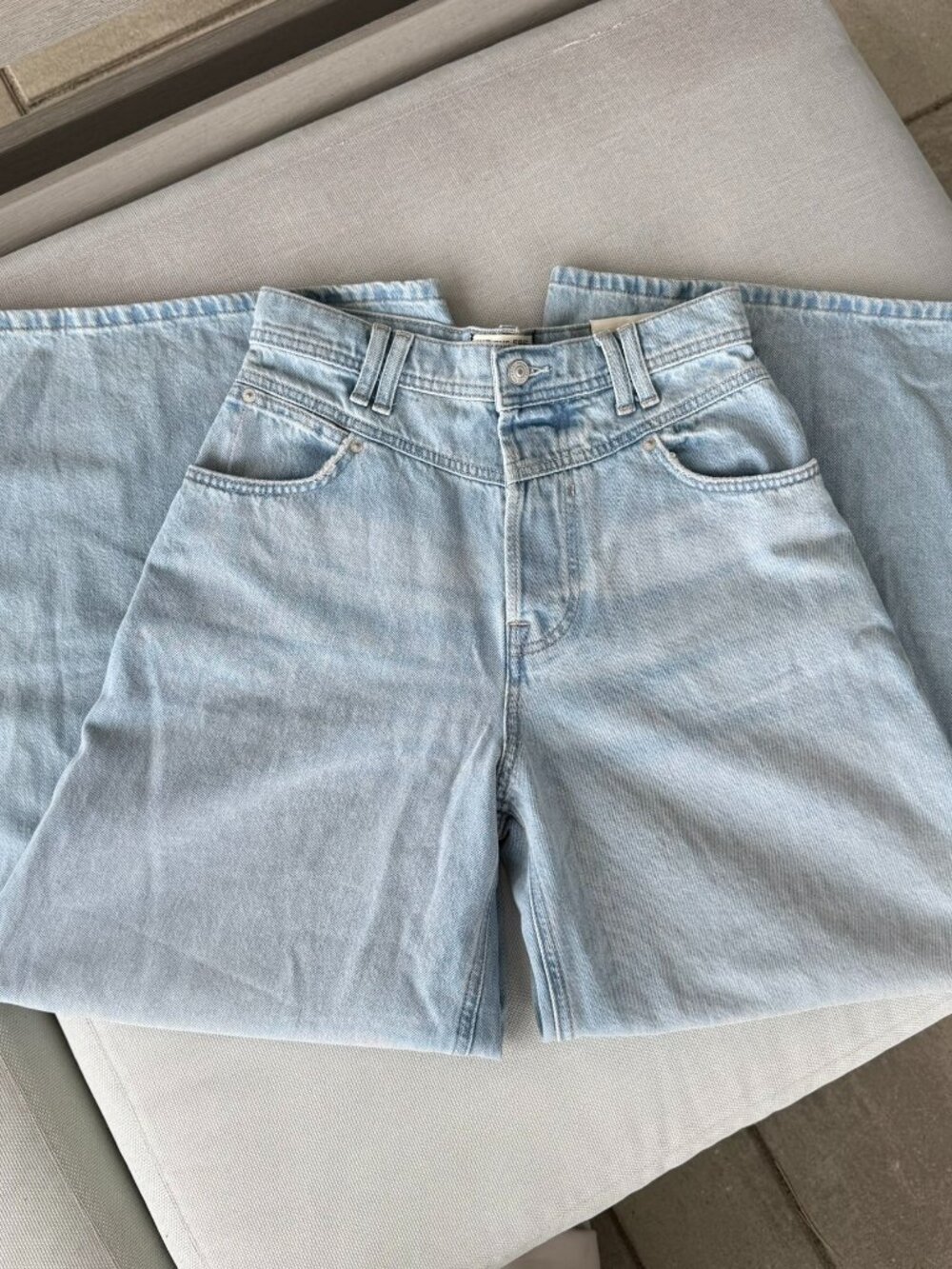NWT Free People We The Free Give and Take Baggy Wide-Leg Jeans Blue 25